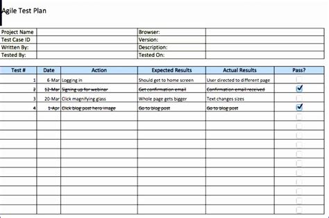 6 Sample Test Case Template Excel - Excel Templates