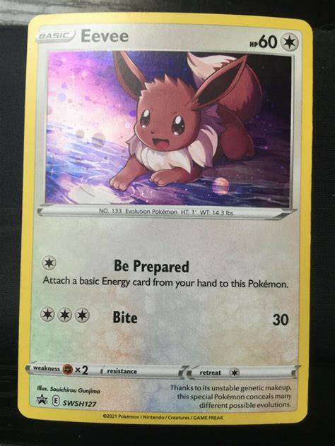 Mavin | Eevee SWSH127 Black Star Holo Promo Pokemon Card LP