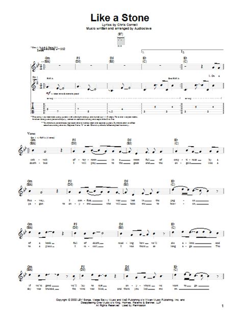 Like A Stone by Audioslave - Guitar Tab - Guitar Instructor