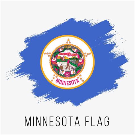 USA State Minnesota Grunge Vector Flag Design Template. Minnesota Flag ...