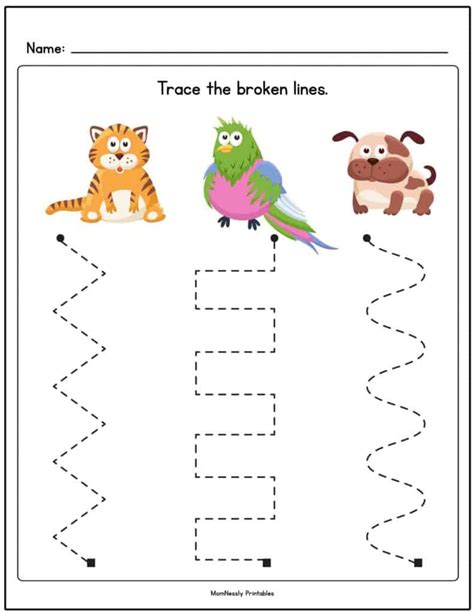 Tracing Lines Worksheets For 3 Year Olds - Printable Word Searches