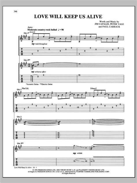 Love Will Keep Us Alive | Sheet Music Direct