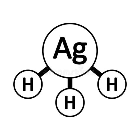 Arsine toxic gas molecule stock illustration. Illustration of arsane - 188468567