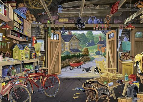 Grandpa's Garage Large Format 300 Piece Jigsaw Puzzle