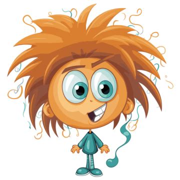 Static Electricity Clipart Cartoon Kid With Hair Vector, Static Electricity, Clipart, Cartoon ...