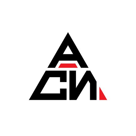 ACN triangle letter logo design with triangle shape. ACN triangle logo ...