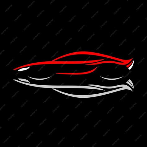 Premium Vector | Car shadow outline logo design vector template