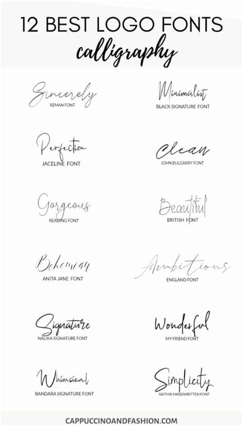 12 Best Handwritten Logo Fonts - Free Blog Logo Designs - Cappuccino ...