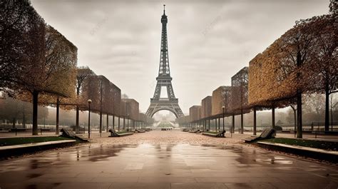 Eiffel Tower In Cold Weather Over Paris Background, Paris Pictures Of ...