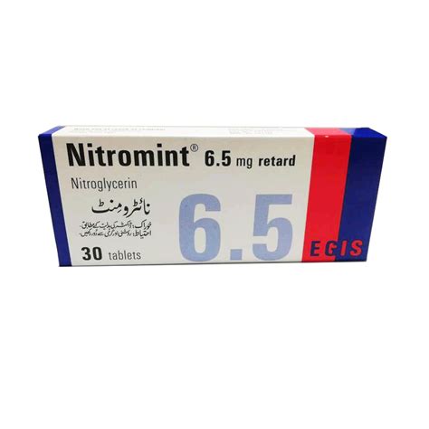 Nitromint Tablets Retard 6.5Mg - Side Effects - Buy Online - ₨ 282 ...