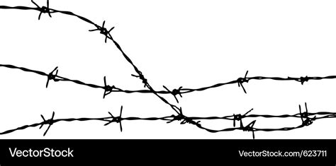 Barbed wire silhouette Royalty Free Vector Image