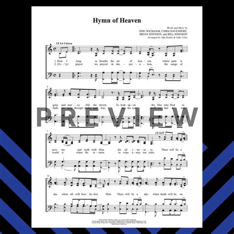 Hymn Of Heaven (Sheet Music) — United Voice Worship