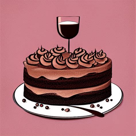 Beautiful Chocolate Cake Illustration · Creative Fabrica