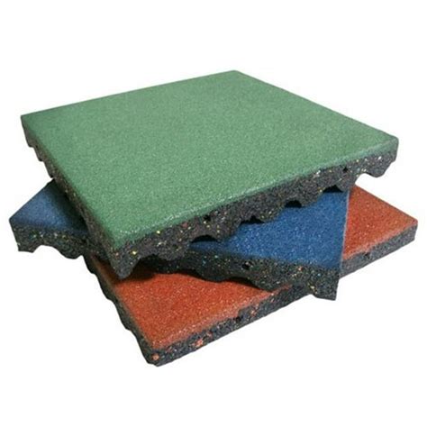 Rubber-Cal Eco-Safety Interlocking Playground Tiles - Terra Cota, 4 ...