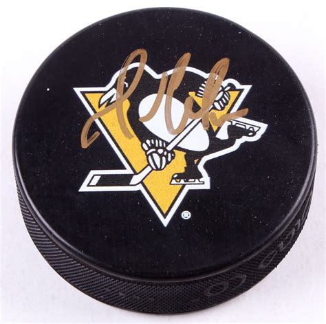 Mario Lemieux Signed Penguins Logo Hockey Puck (JSA COA) | Pristine Auction