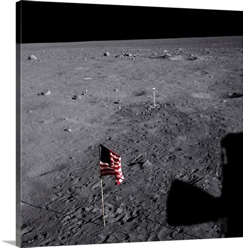 American Flag On The Moon | Great Big Canvas