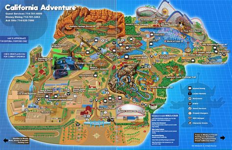 Detailed California Adventure map in Anaheim, California / Plan Before You Go