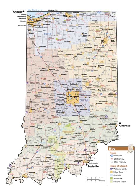 Indiana State Parks Map Printable Camping