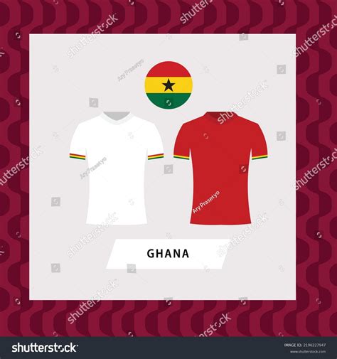 Ghana Football National Team Uniform Flat Stock Vector (Royalty Free ...