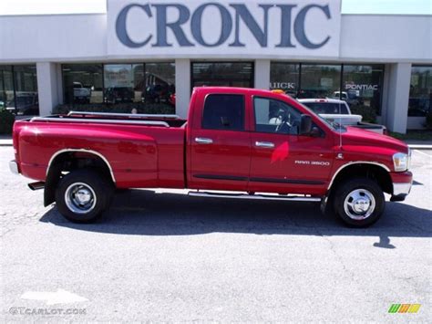 2006 Flame Red Dodge Ram 3500 SLT Quad Cab 4x4 Dually #27324943 Photo #2 | GTCarLot.com - Car ...