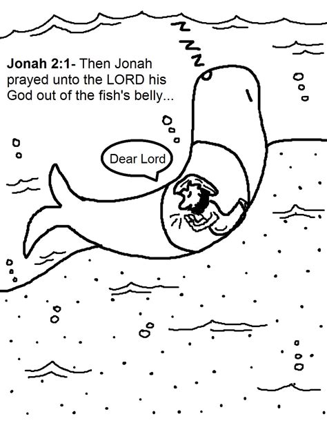 Jonah And The Whale Coloring Pages