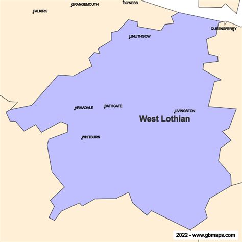 West Lothian Council Boundary Map - Carmon Allianora