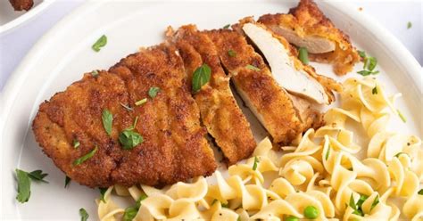 Chicken Schnitzel with Noodles (Best Recipe) | Recipe Cart