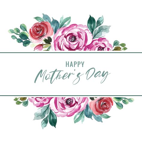 Happy mothers day beautiful greeting card decorative flowers background ...