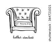 Image of leather Chesterfield armchair | Freebie.Photography