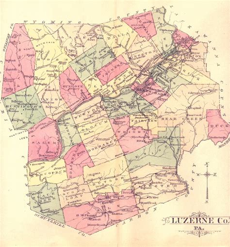 Township Map, Luzerne County 1893