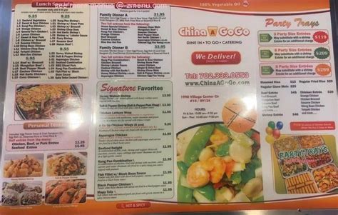 Online Menu of China A Go Go - Village Center Restaurant, Las Vegas ...