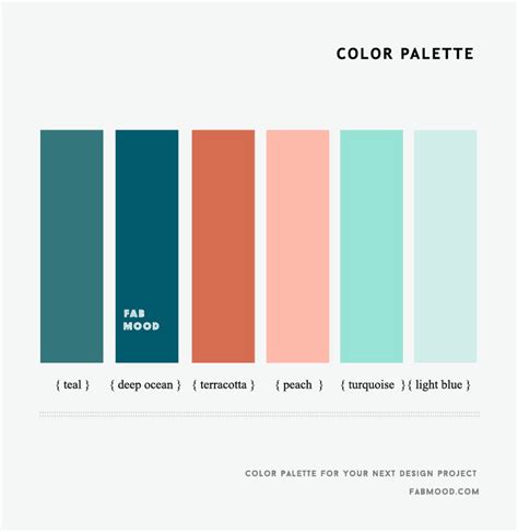 Teal, Deep Ocean, Peach , Turquoise and Light Blue 1 - Fab Mood | Wedding Color, Haircuts ...