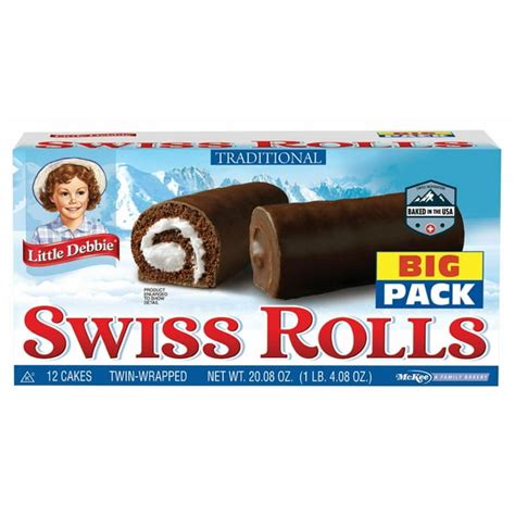 Little Debbie Traditional Swiss Rolls, 12 pk./20.08 oz. - Walmart.com ...