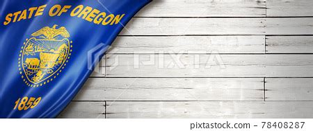 Oregon flag on white wood wall banner, USA - Stock Illustration [78408287] - PIXTA