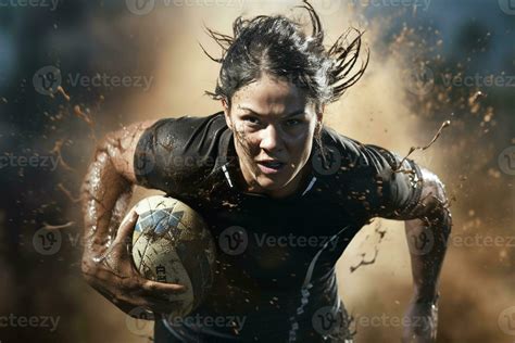 Female rugby players competing on the rugby field 29883599 Stock Photo ...