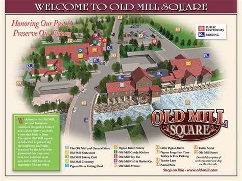 Map of The Old Mill District | Tennessee travel, Smokey mountains vacation, Gatlinburg tennessee ...