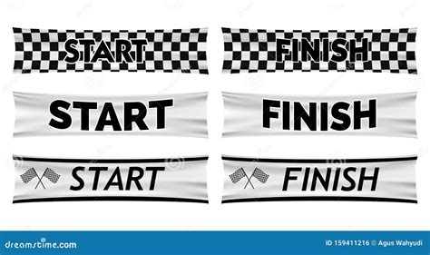 Set Set Start- Und Ziel-Banner-Linie Für Marathon-Run-Konzept Stock Abbildung - Illustration von ...