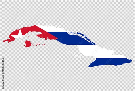 Cuba flag on map isolated on png or transparent background,Symbol of Cuba,template for banner ...