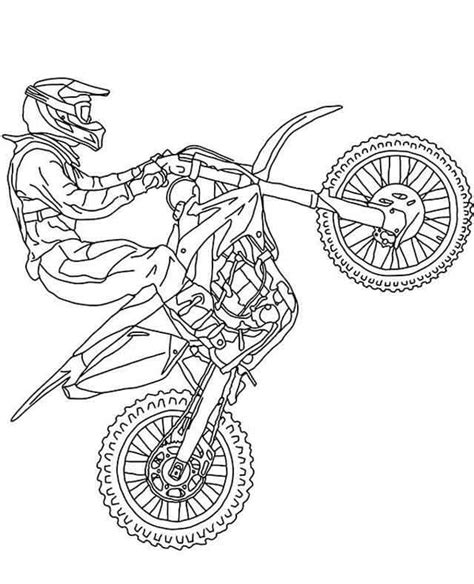 Cool Dirt Bike Coloring Page - Free Printable Coloring Pages for Kids