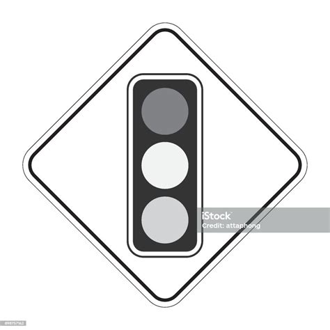 Traffic Signal Symbol Sign Stop Ahead Signs Traffic Light Ahead Warning ...