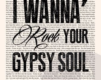 Van Morrison Into the Mystic Double sided customizable lyric