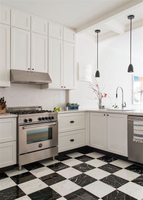 10+ Black And White Tile Kitchen Floor Ideas - DECOOMO