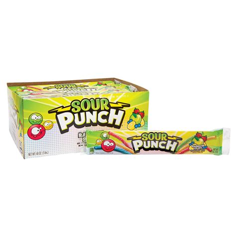 Sour Punch Rainbow Straws 2 Oz | Nassau Candy