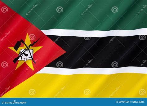 Flag of Mozambique stock image. Image of insignia, nation - 50994509