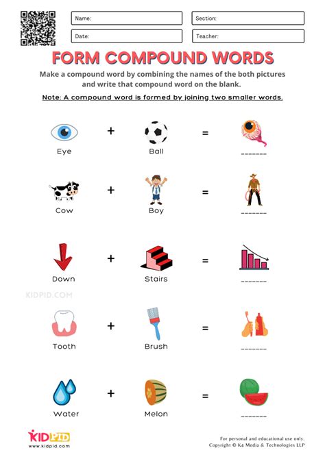 Engaging Compound Word Worksheets for Effective Learning