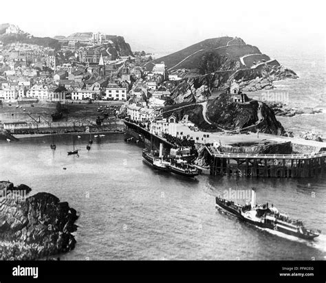 Ilfracombe Harbour, Victorian period Stock Photo - Alamy