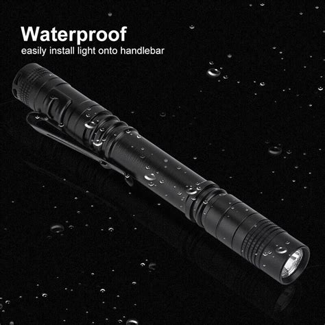 LED Flashlight Clip Mini Light Penlight Pocket Portable Pen Torch Lamp U | eBay