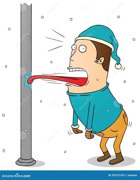 Stucking tongue stock vector. Illustration of snow, tongue - 29310126