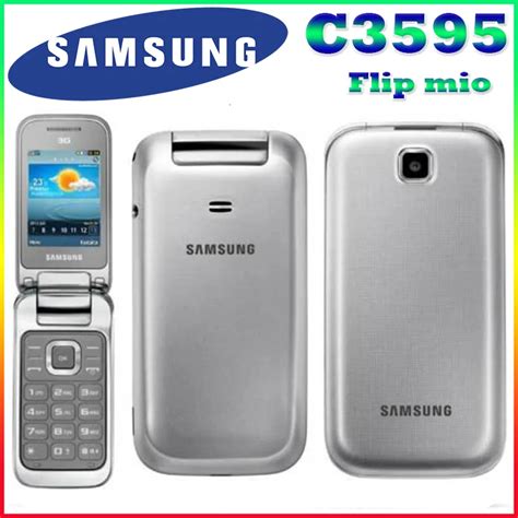 Samsung C3595 Unlocked 3G WCDMA Black Big Buttons Stylish Flip Mobile ...