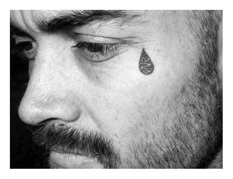 Cute Teardrop Tattoo Design for Men